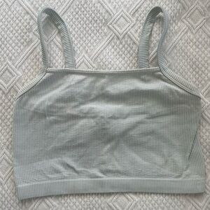 Off-white Ribbed Crop Top